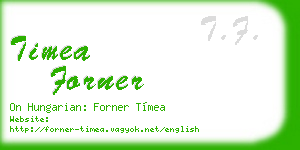 timea forner business card