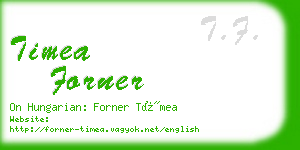 timea forner business card